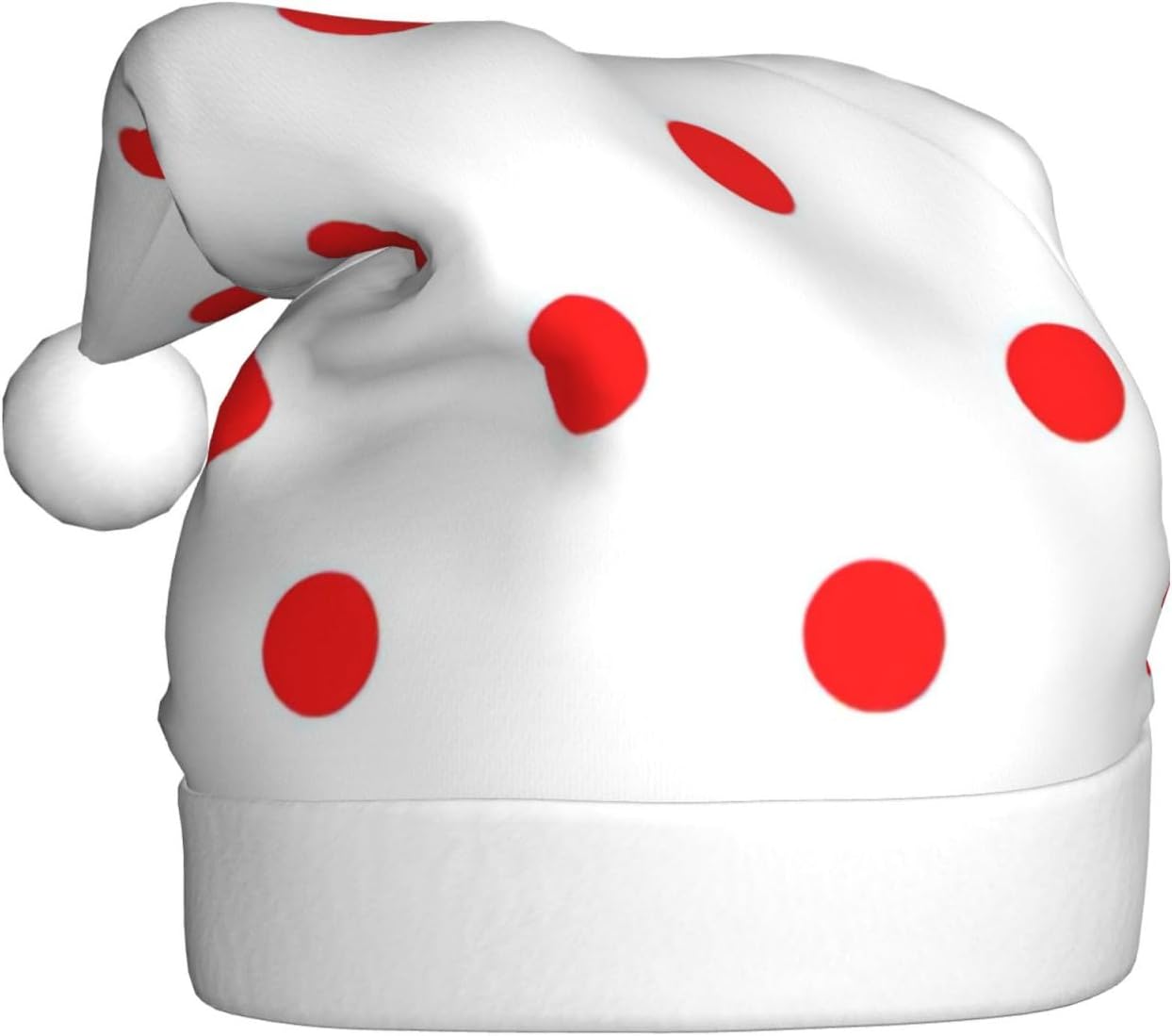 QinZheng Polka Dot Santa Hat for Women