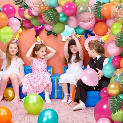 Ouddy Party 158Pcs Tropical Balloon Arch Kit