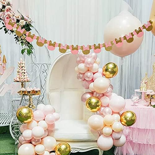 Pink Gold Minnie Themed Birthday Decor Kit