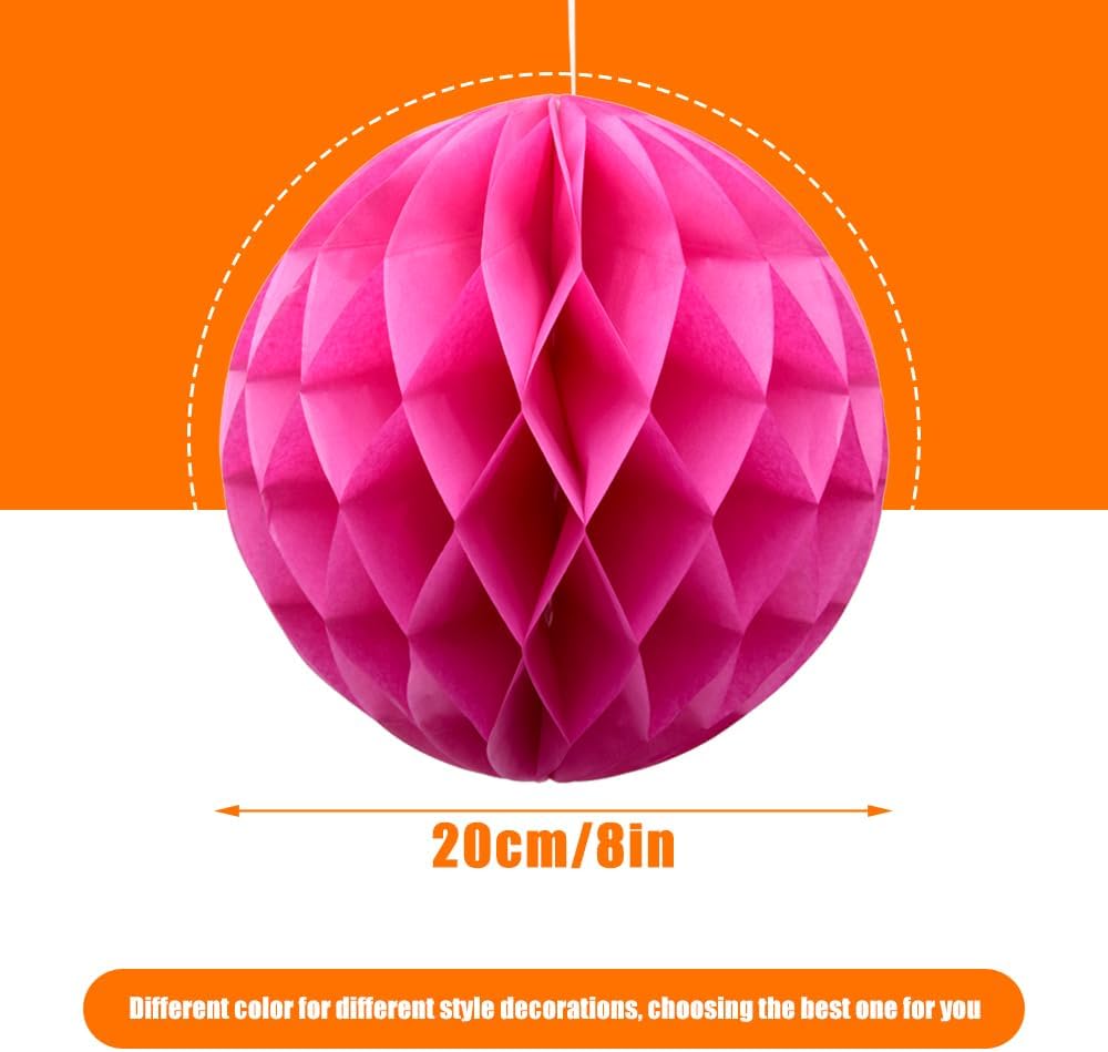 Ruidee 8 Piece Paper Honeycomb Balls Party Decoration 1