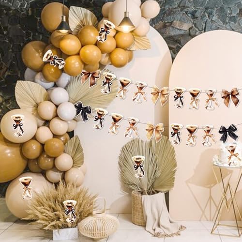 4pcs Bow Martini Party Banner Garland for Espresso Cocktail Theme