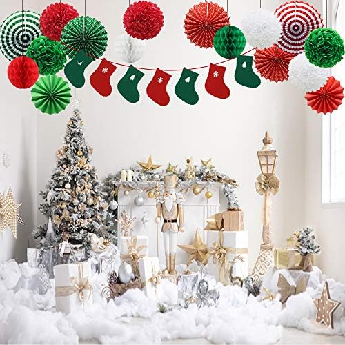 Christmas Decor Kit with Banners and Snowflake Garland