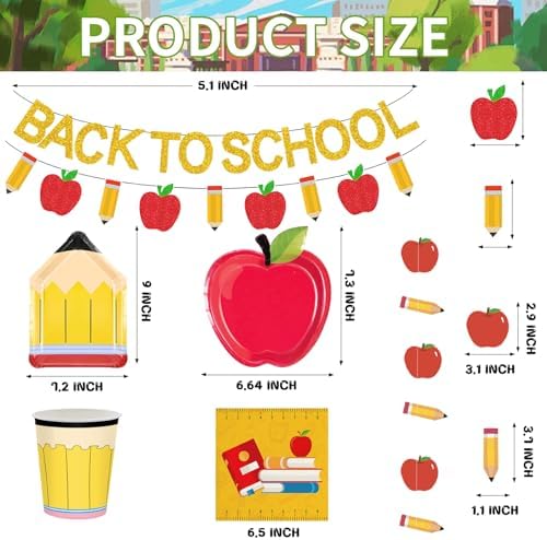 Back to School Party Set with 72 Pieces