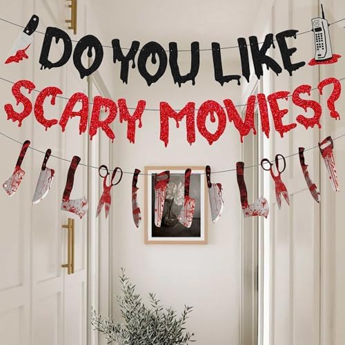 Halloween Birthday Party Decor Glitter Banner