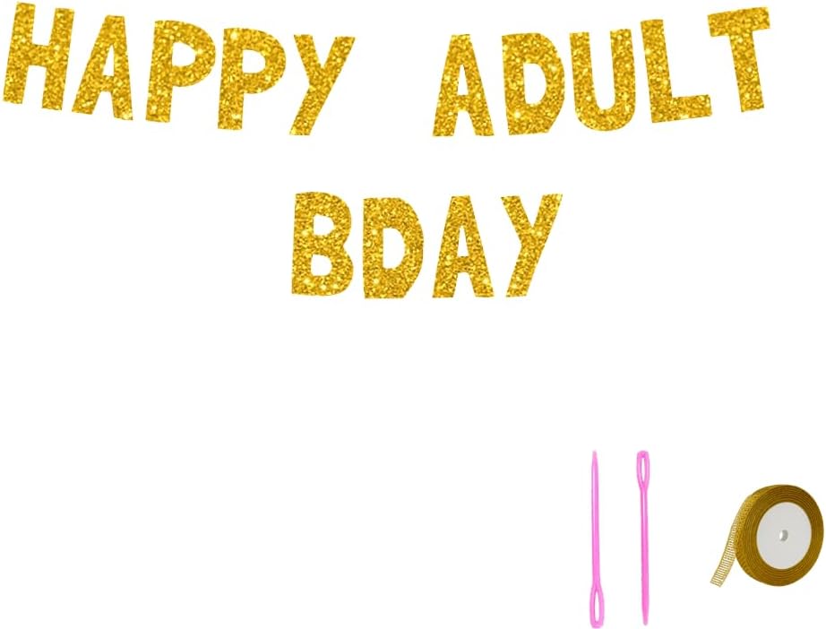 Meowoo Luxe Happy Adult Birthday Banner