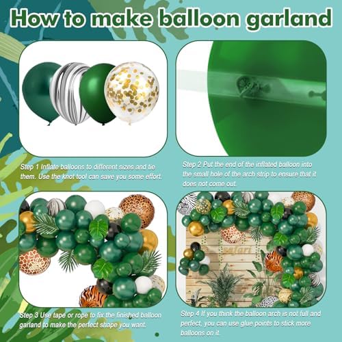 Jungle Safari Balloon Garland Kit 152Pcs