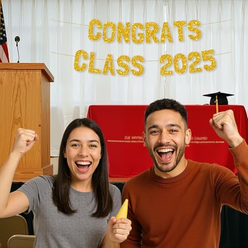 Meowoo Congrats Graduation Banner 77 Inch Letters