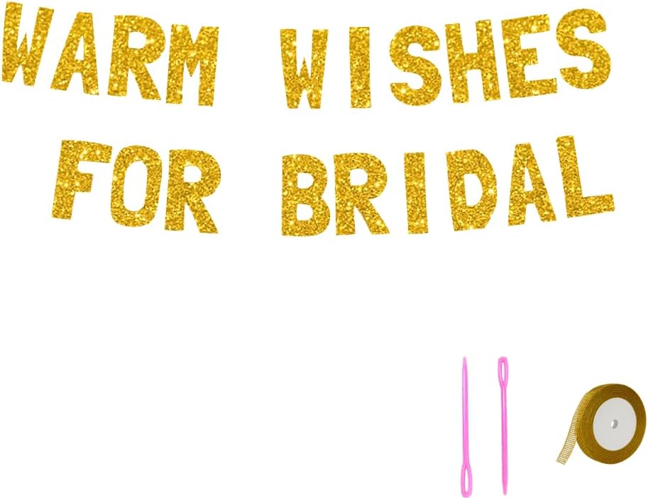 Meowoo Joyful Bridal Shower Decor Gold Banner