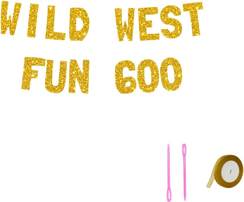 Meowoo Wild West Glitter Banner with Big Letters