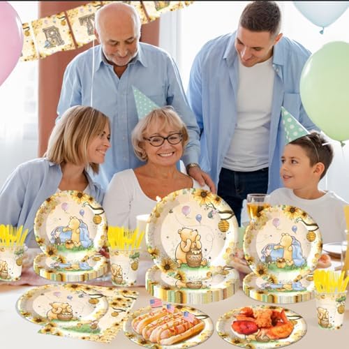 142pcs Bear Themed Baby Shower Party Decorations Set