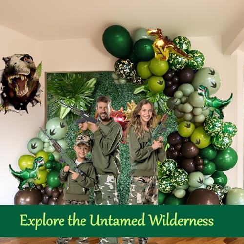 Dinosaur Balloon Arch Garland Kit 117 Pcs