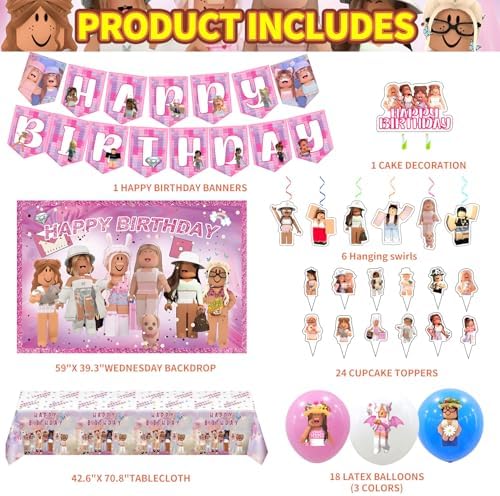 Birthday Party Decor Set - Happy Birthday Supplies Included