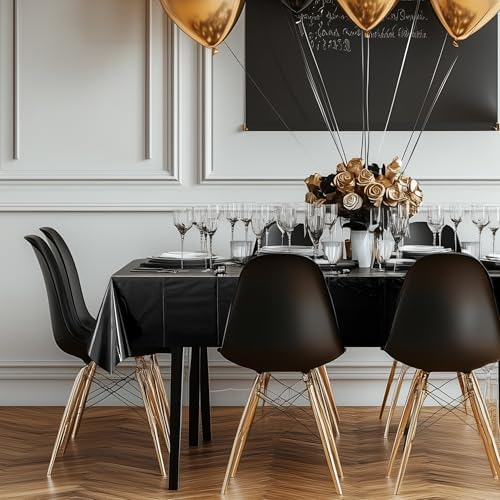 8pcs Black Foil Tablecloth 54x72inch Party Supplies