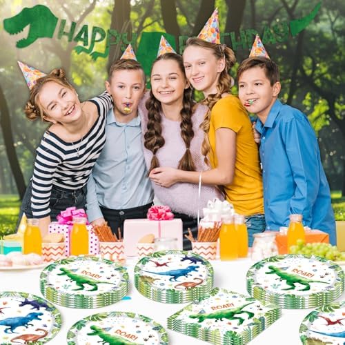 142 Pcs Dinosaur Themed Party Supplies Set