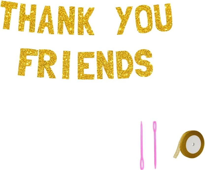 Meowoo Friendship Banner with Gold Glitter