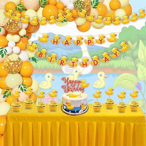 Seyal Cartoon Duck Theme Birthday Party Decorations Set