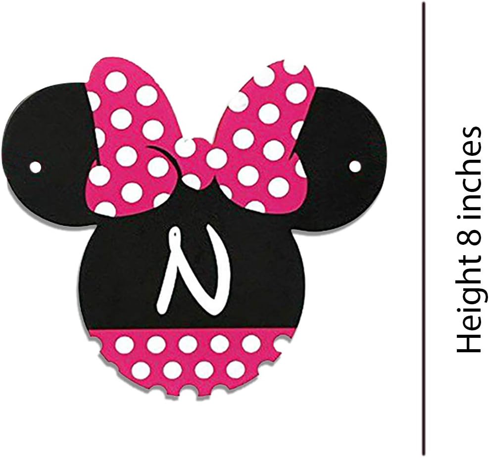 Minnie Mouse Birthday Banner with Pink Ears
