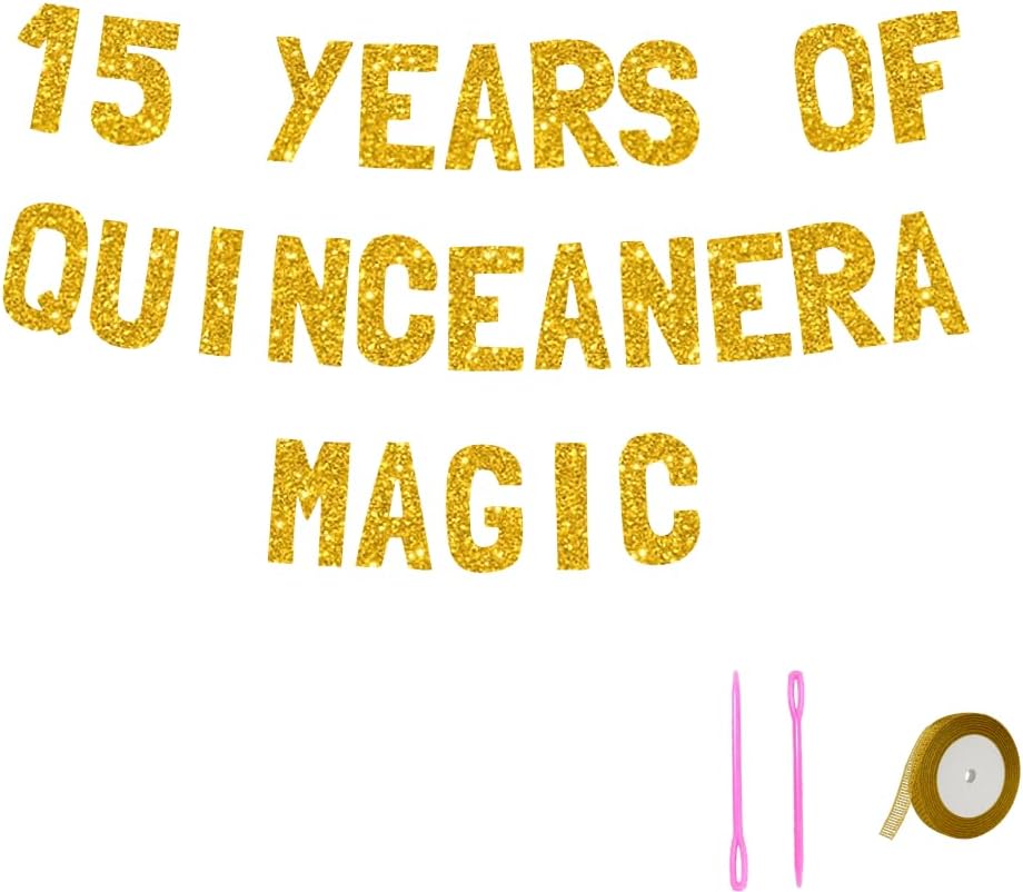 Meowoo Premium Quinceaera Celebration Banner