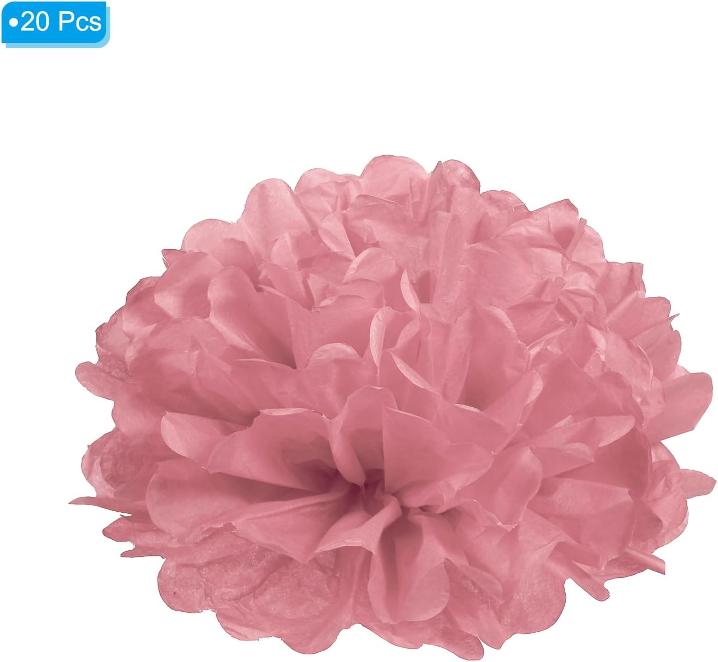 PATIKIL 4 Inch Tissue Pom Poms Flowers 20 Pack Grey Pink