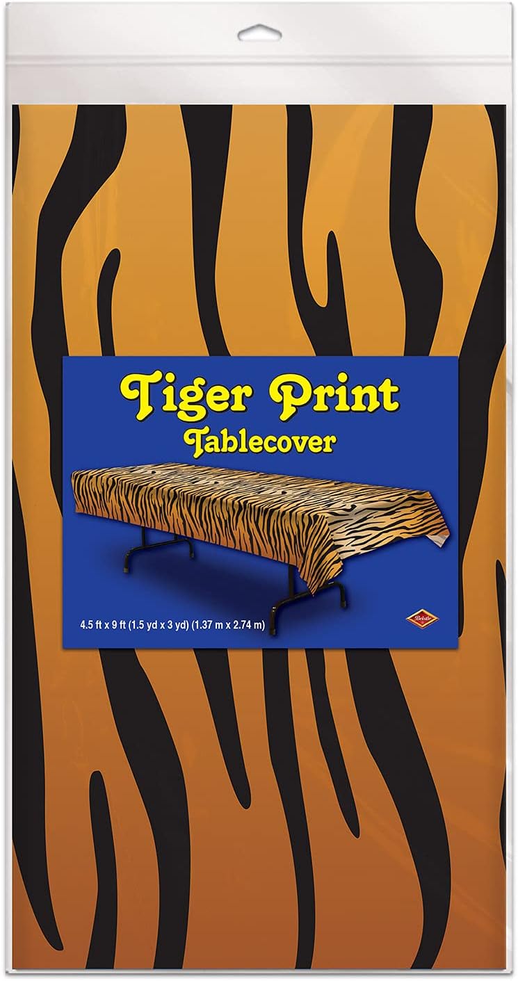 Beistle Tiger Print Table Cover