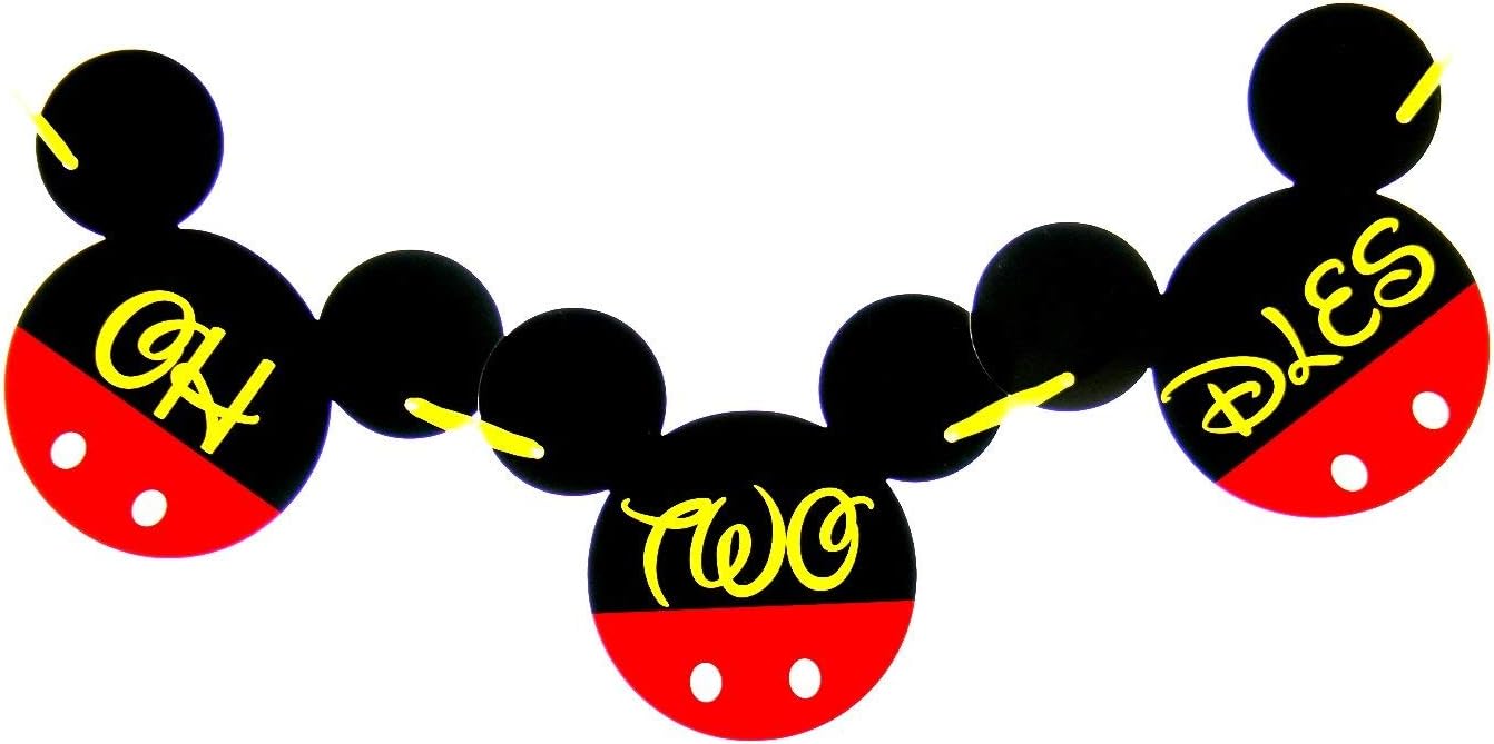 Oh Twodles Banner Mickey Mouse Clubhouse 2nd Birthday Decorations