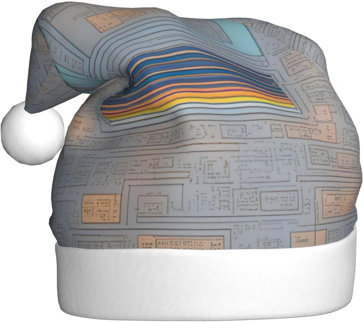 QINZHENG Personalized Santa Hat with Programming Code Print for Women and Adults