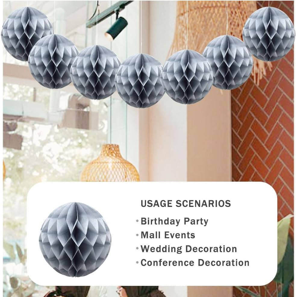 Yosawa 8 Pcs Paper Honeycomb Balls Decoration