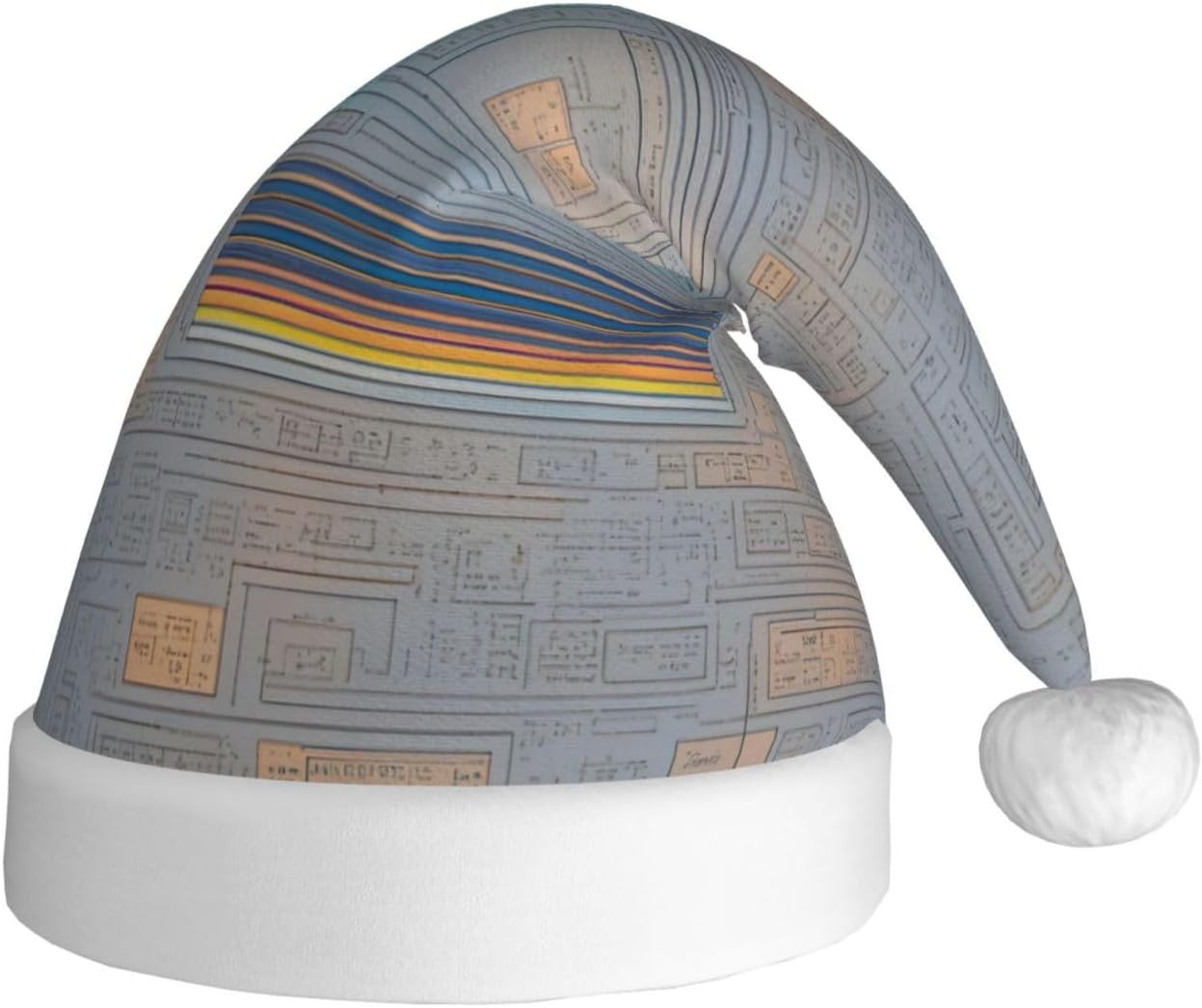 QINZHENG Personalized Santa Hat with Programming Code Print for Women and Adults