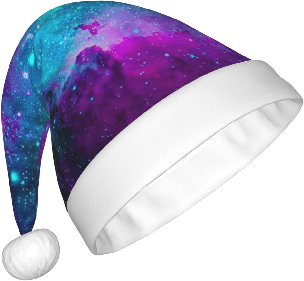 QINZHENG Cool Star River Print Santa Hat for Women