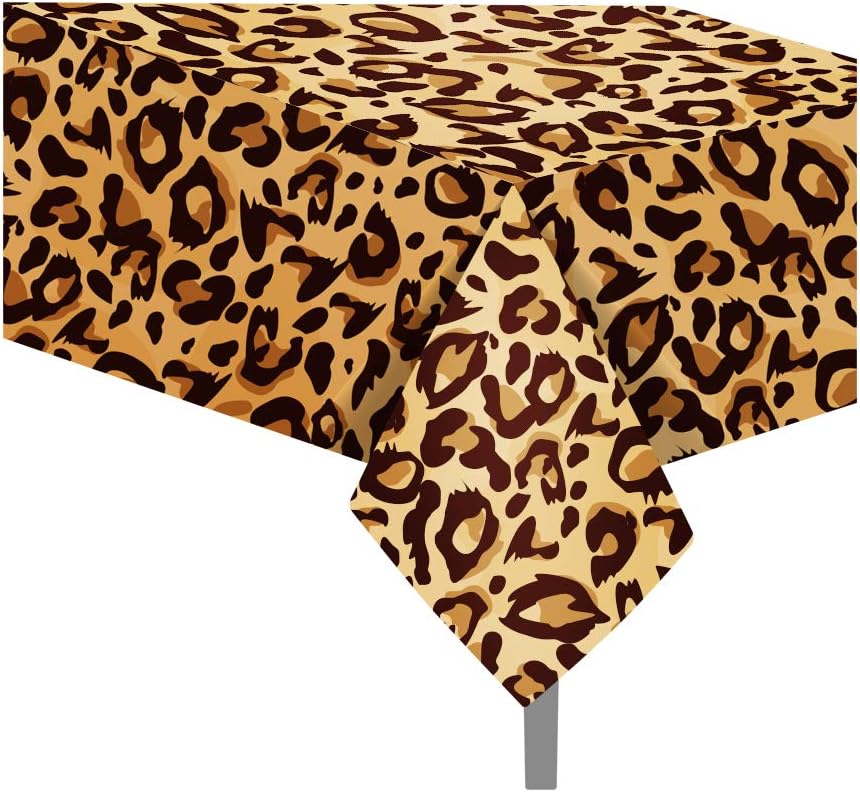 Leopard Print Party Tableware Set for 16 Guests