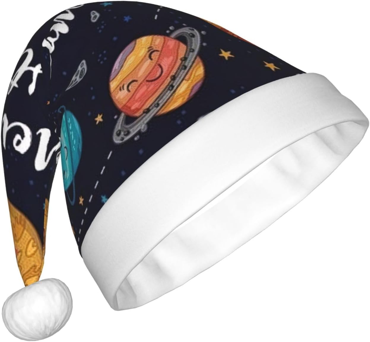 QinZheng Personalized Santa Hat with Planet Print