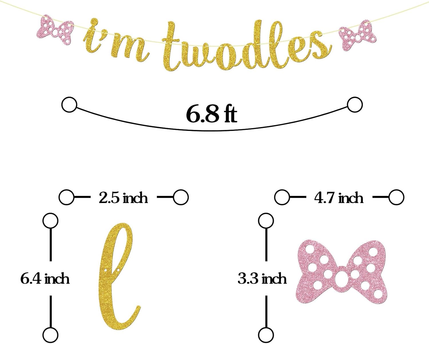 Maicaiffe 2nd Birthday Banner for Kids