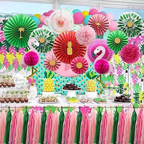 KAXIXI Tropical Flamingo Party Decor Set