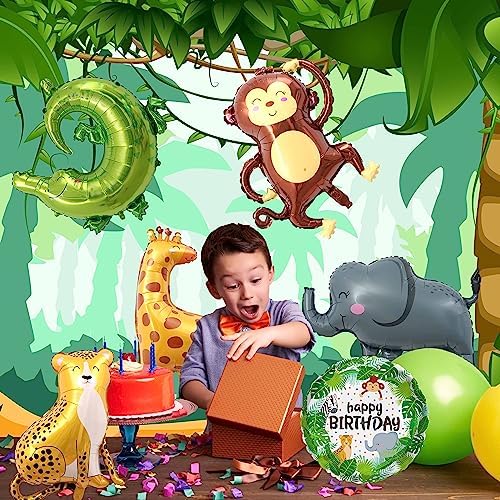 TUWUNA 9Pcs Safari Jungle Animal Balloons Set