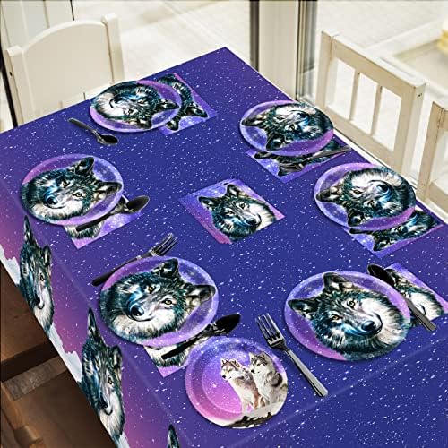 24 Guests Wolf Birthday Party Tableware Set
