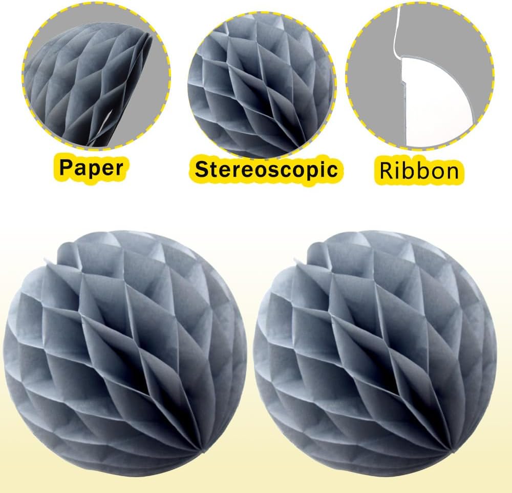 Yosawa 8 Pcs Paper Honeycomb Balls Decoration