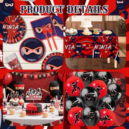 Ninja Birthday Party Decorations Set for Boys