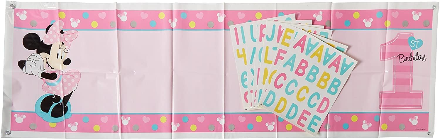 Amscan Disney Minnies Fun To Be One Personalized Giant Banner Kit