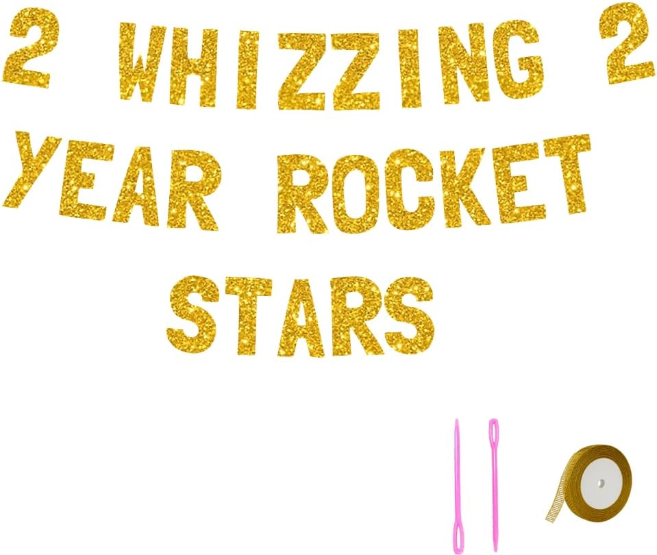 Meowoo 2nd Birthday Rocket Decor Banner