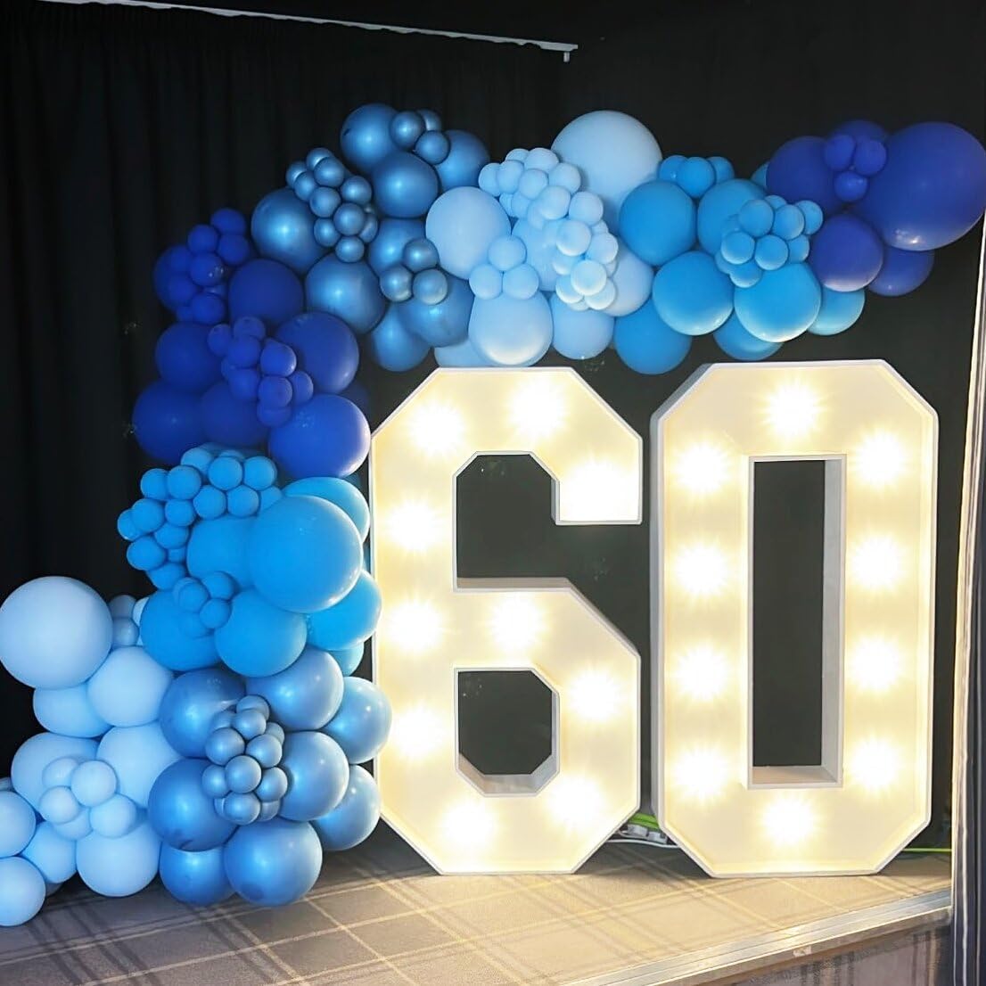 BAUANOOY 60pcs 12 Inch Blue Balloons Party Decorations Kit