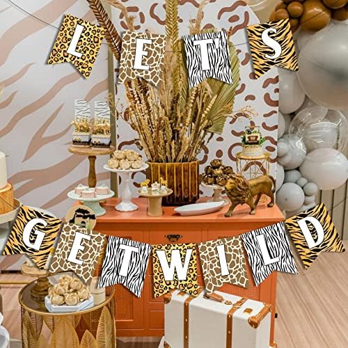 Wild Animal Banner for Jungle Party Decorations