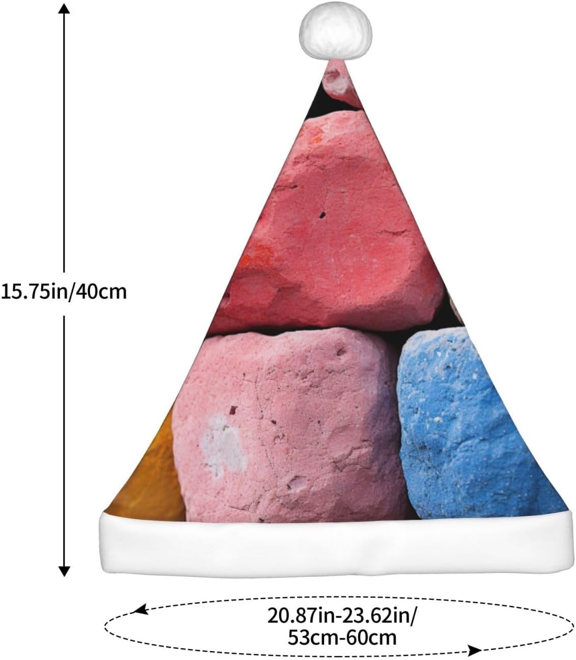QinZheng Personalized Santa Hat with Color Squares Print