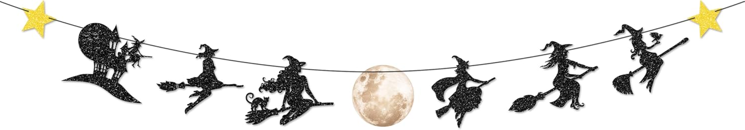Halloween Witches Garland Banner for Party Decor