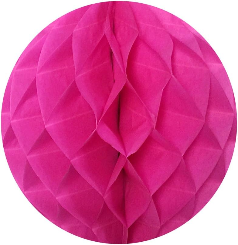 Wrapables 6 Inch Tissue Honeycomb Balls Hot Pink Set of 5