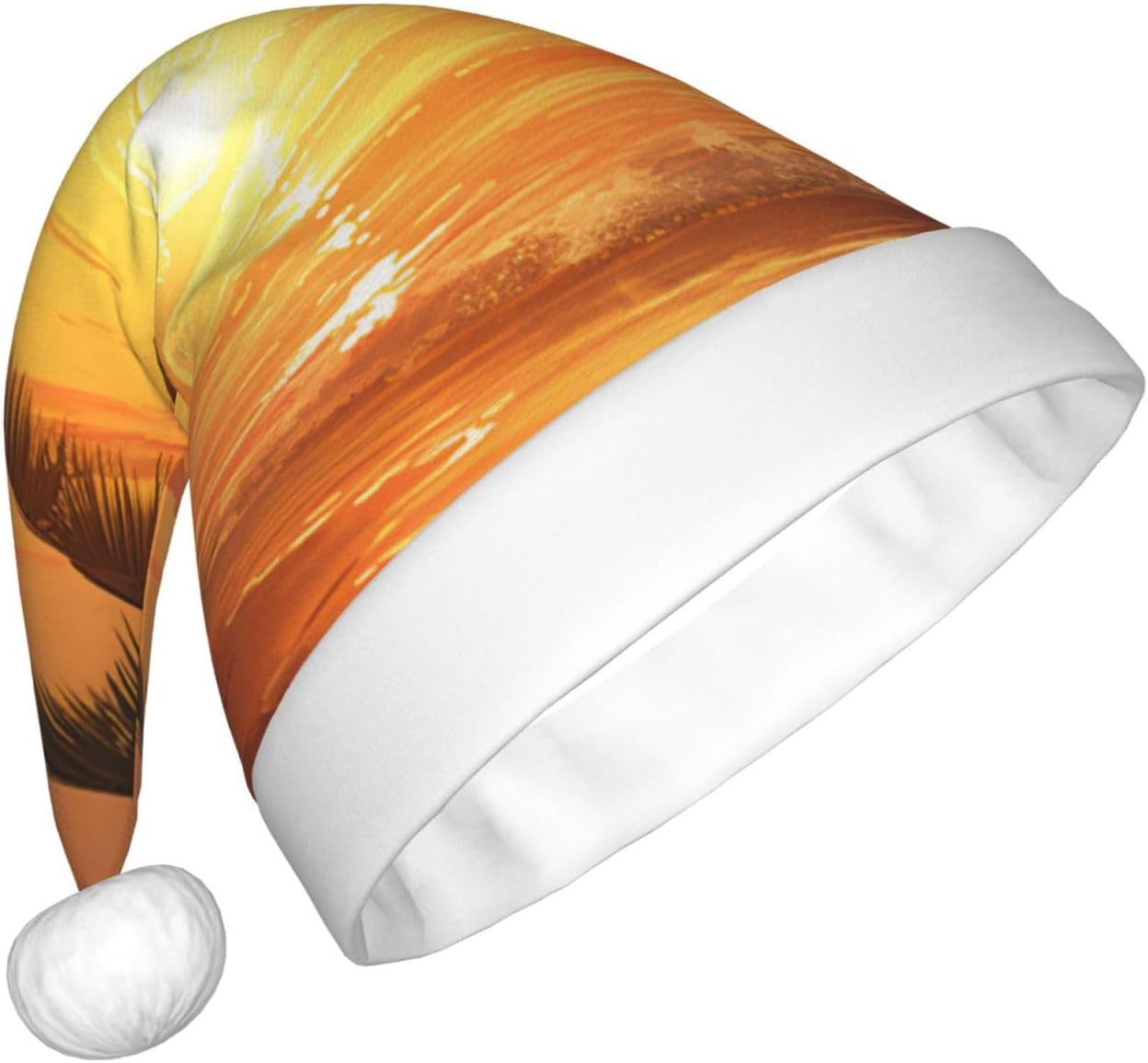 QinZheng Personalized Santa Hat with Palm Tree Print