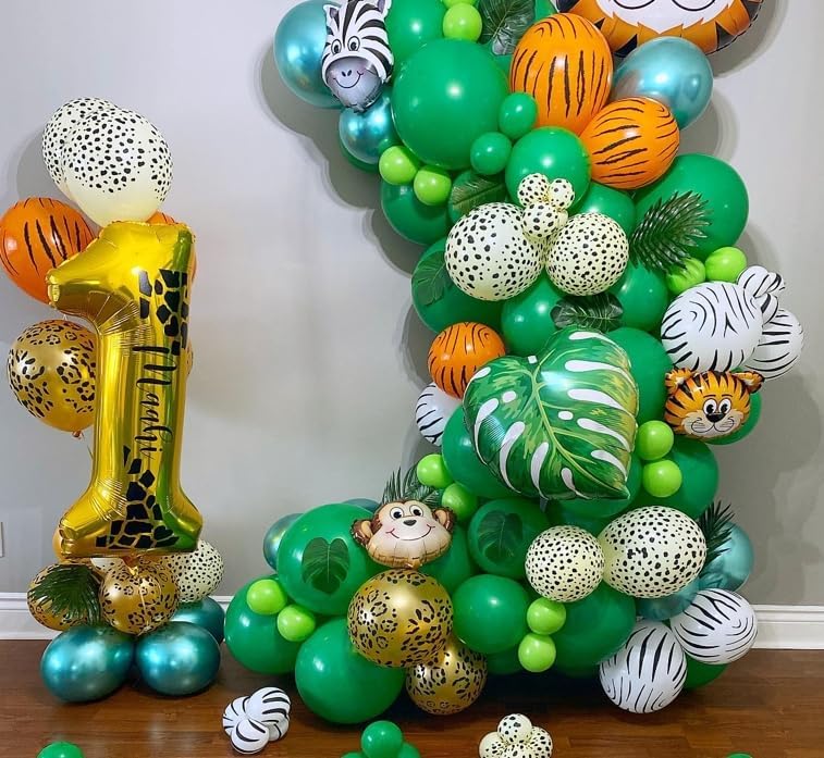 Paready 50 Pack Animal Print Balloons for Party Decorations
