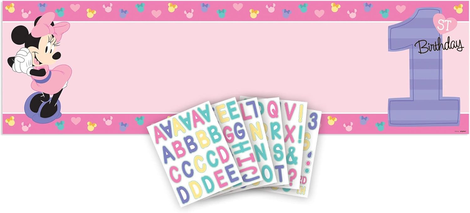 Amscan Disney Minnies Fun To Be One Personalized Giant Banner Kit