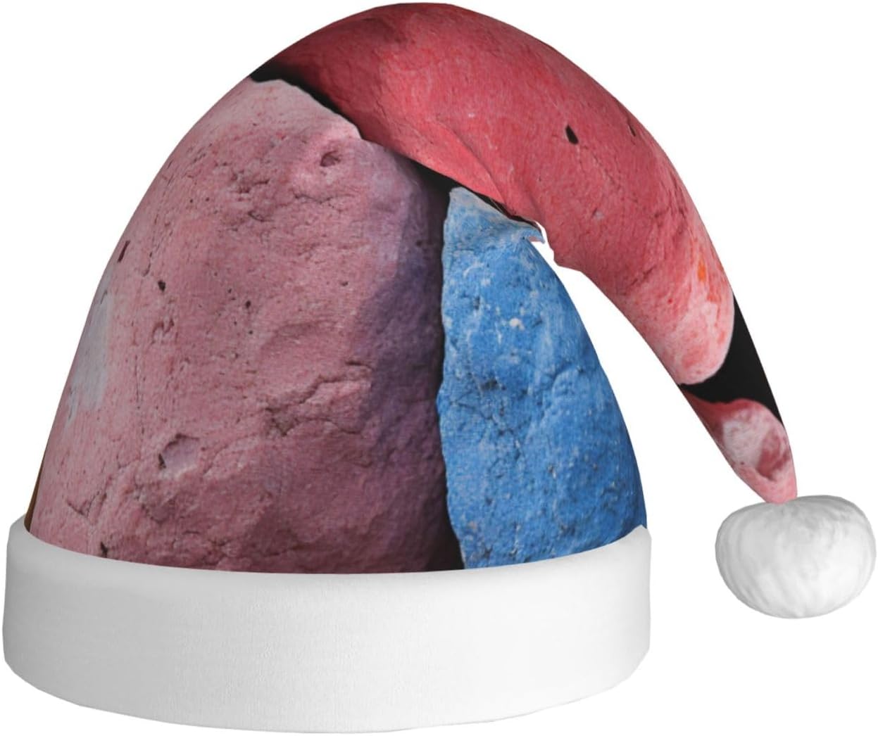 QinZheng Personalized Santa Hat with Color Squares Print