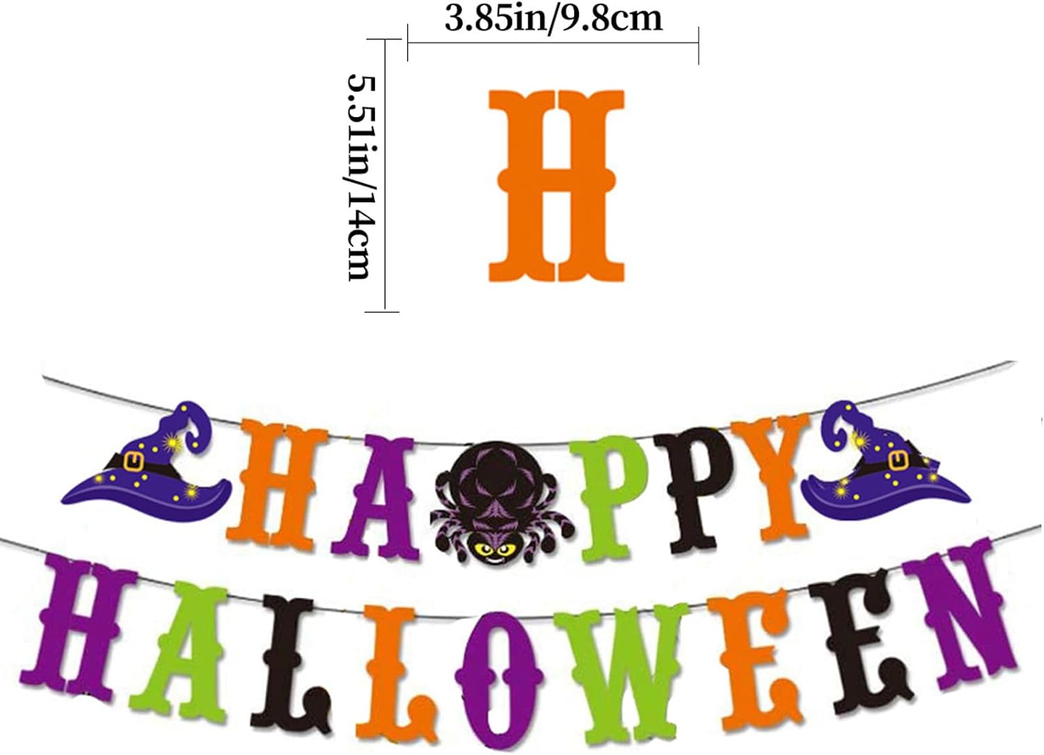 Happy Halloween Decorations Set with Banner and Streamers