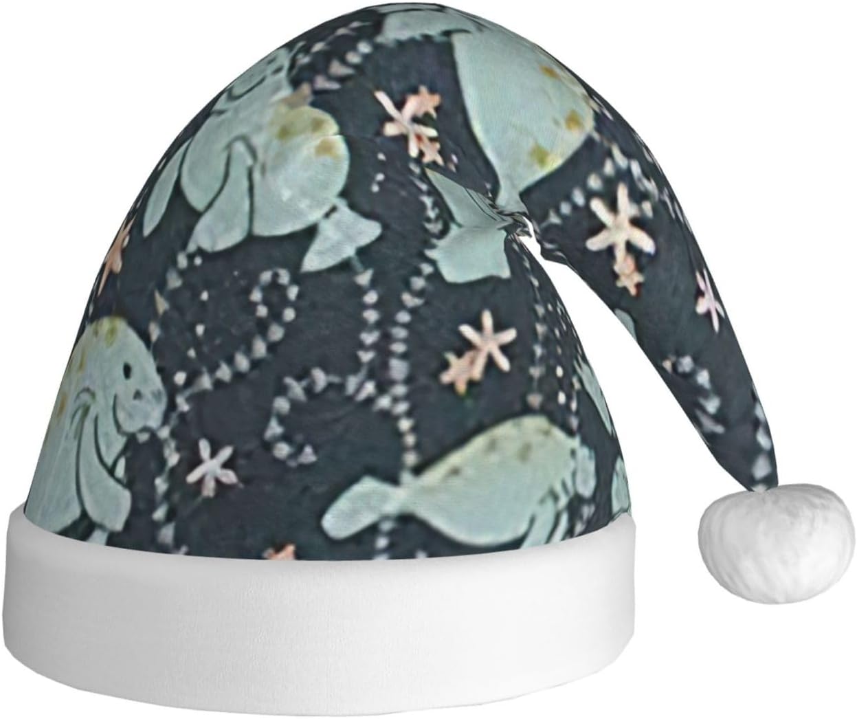 QINZHENG Manatee Santa Hat Personalized Velvet Plush Christmas Gift